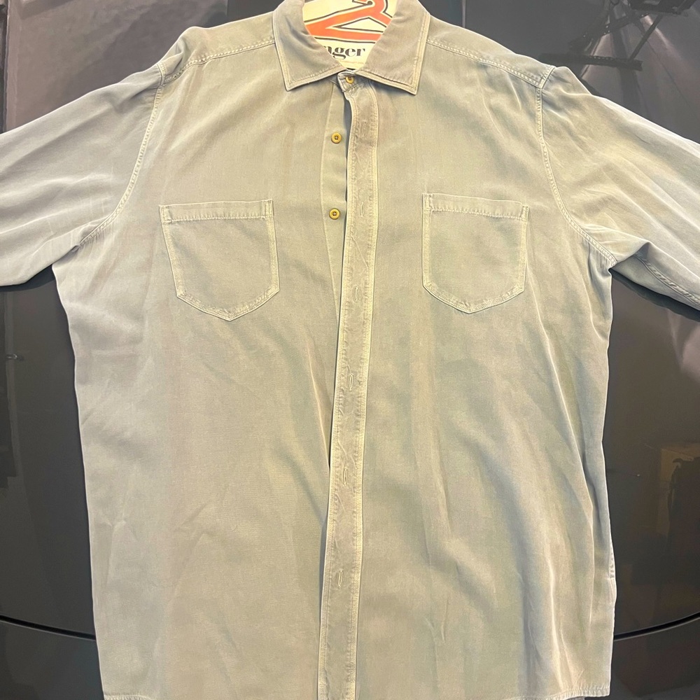 Great sueded cotton men’s long sleeve shirt, XXL